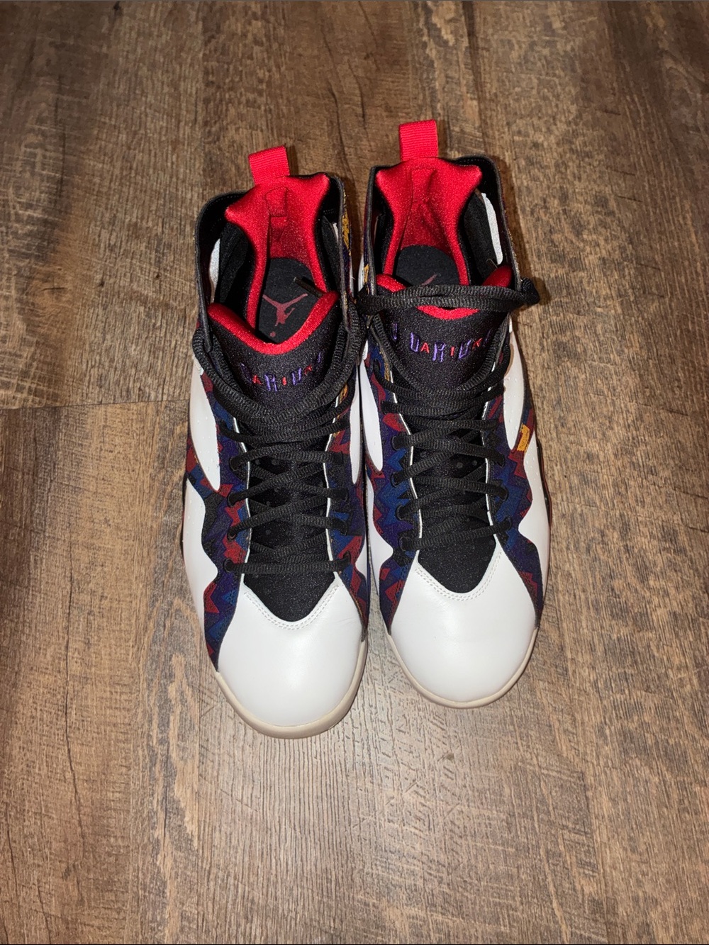 Jordan Sweater 7’s Men’s Basketball Sneakers - White/Black/Red